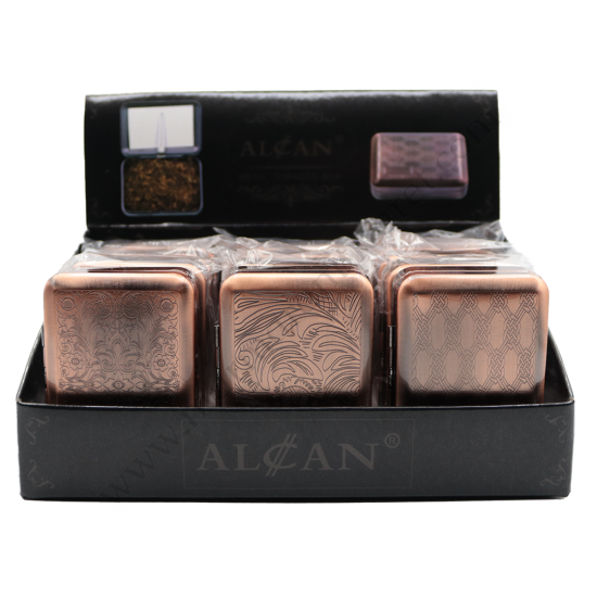 Kare Bronz Tütün Tabakası Kare Bronz Tütün Tabakası