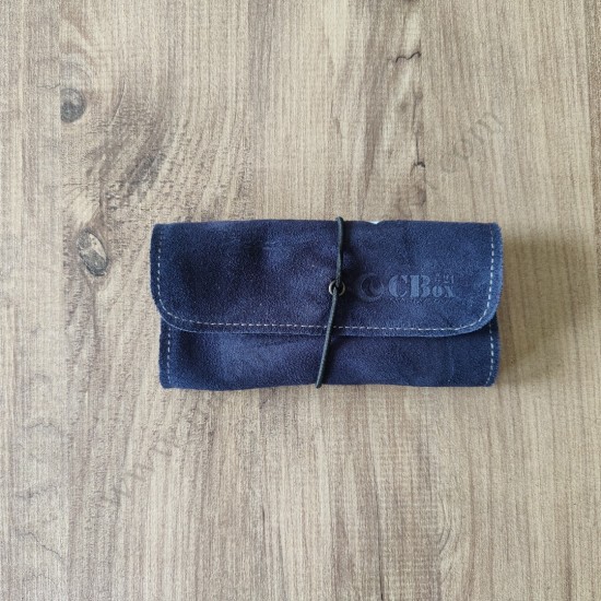 El Yapımı Hakiki Deri Tütün Cüzdanı ve Sarma Kağıdı Bölmeli Özel Baskılı Çok Amaçlı Cüzdan/Kese