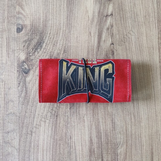 El Yapımı Hakiki Deri Tütün Cüzdanı ve Sarma Kağıdı Bölmeli Özel Baskılı Çok Amaçlı Cüzdan/Kese