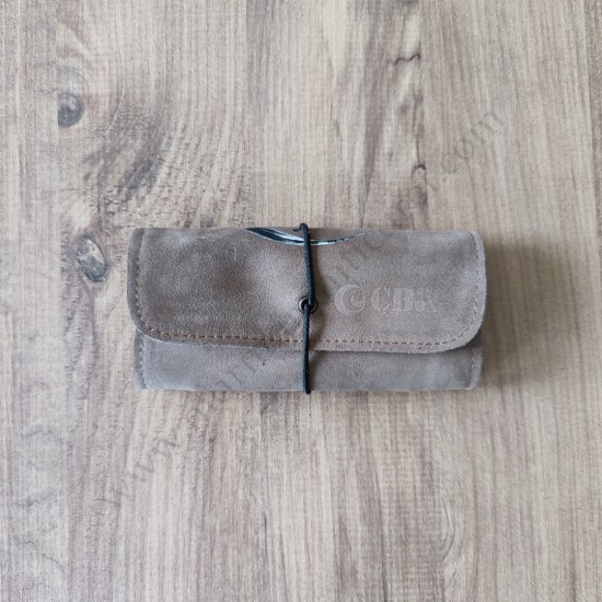 El Yapımı Hakiki Deri Tütün Cüzdanı ve Sarma Kağıdı Bölmeli Özel Baskılı Çok Amaçlı Cüzdan/Kese