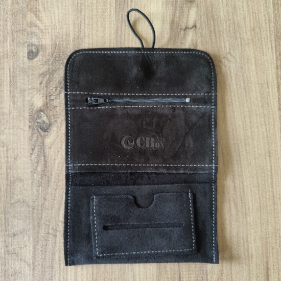 El Yapımı Hakiki Deri Tütün Cüzdanı ve Sarma Kağıdı Bölmeli Özel Baskılı Çok Amaçlı Cüzdan/Kese