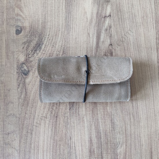 El Yapımı Hakiki Deri Tütün Cüzdanı ve Sarma Kağıdı Bölmeli Özel Baskılı Çok Amaçlı Cüzdan/Kese