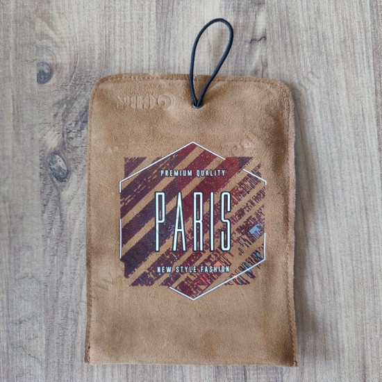 El Yapımı Hakiki Deri Tütün Cüzdanı ve Sarma Kağıdı Bölmeli Özel Baskılı Çok Amaçlı Cüzdan/Kese