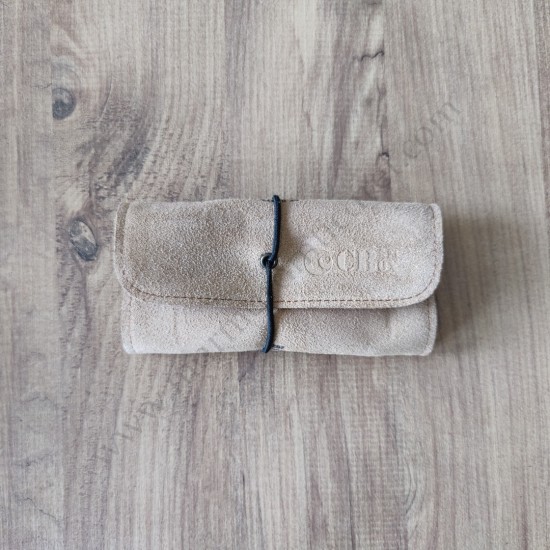 El Yapımı Hakiki Deri Tütün Cüzdanı ve Sarma Kağıdı Bölmeli Özel Baskılı Çok Amaçlı Cüzdan/Kese