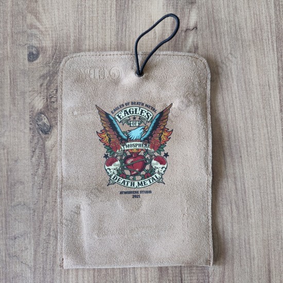 El Yapımı Hakiki Deri Tütün Cüzdanı ve Sarma Kağıdı Bölmeli Özel Baskılı Çok Amaçlı Cüzdan/Kese