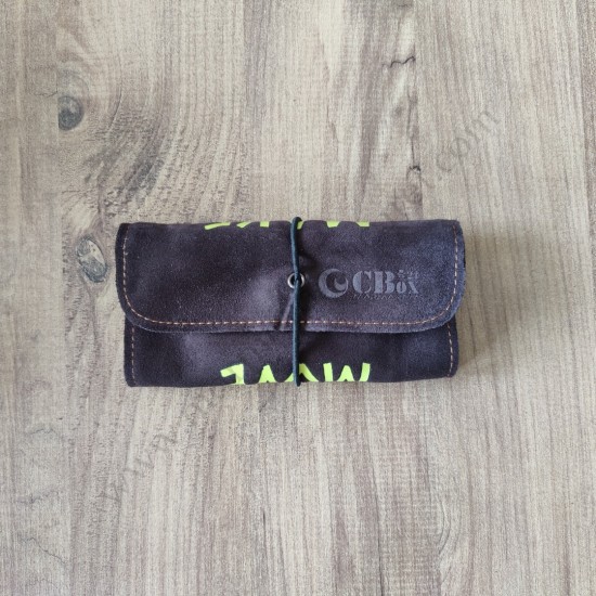 El Yapımı Hakiki Deri Tütün Cüzdanı ve Sarma Kağıdı Bölmeli Özel Baskılı Çok Amaçlı Cüzdan/Kese