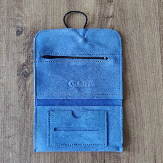 El Yapımı Hakiki Deri Tütün Cüzdanı ve Sarma Kağıdı Bölmeli Özel Baskılı Çok Amaçlı Cüzdan/Kese