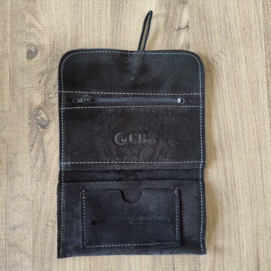 El Yapımı Hakiki Deri Tütün Cüzdanı ve Sarma Kağıdı Bölmeli Özel Baskılı Çok Amaçlı Cüzdan/Kese