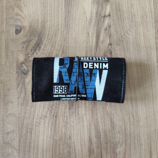 El Yapımı Hakiki Deri Tütün Cüzdanı ve Sarma Kağıdı Bölmeli Özel Baskılı Çok Amaçlı Cüzdan/Kese