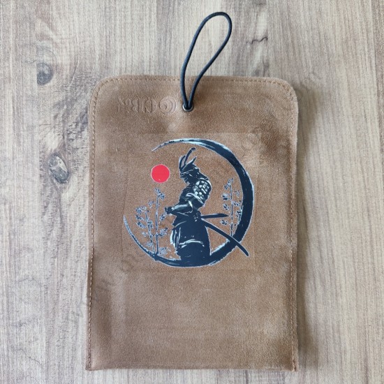 El Yapımı Hakiki Deri Tütün Cüzdanı ve Sarma Kağıdı Bölmeli Özel Baskılı Çok Amaçlı Cüzdan/Kese