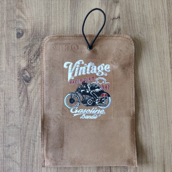 El Yapımı Hakiki Deri Tütün Cüzdanı ve Sarma Kağıdı Bölmeli Özel Baskılı Çok Amaçlı Cüzdan/Kese