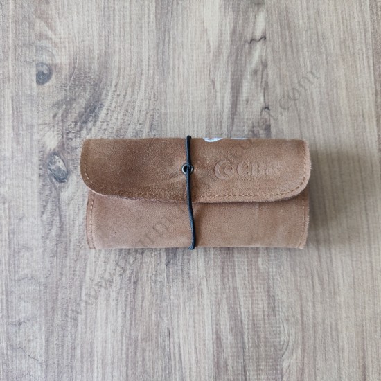 El Yapımı Hakiki Deri Tütün Cüzdanı ve Sarma Kağıdı Bölmeli Özel Baskılı Çok Amaçlı Cüzdan/Kese