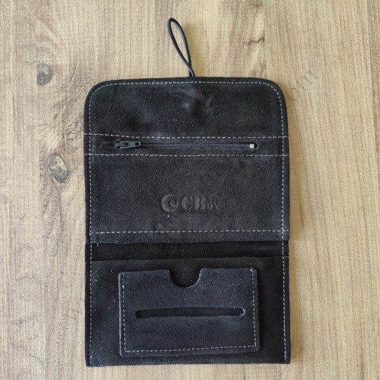 El Yapımı Hakiki Deri Tütün Cüzdanı ve Sarma Kağıdı Bölmeli Özel Baskılı Çok Amaçlı Cüzdan/Kese