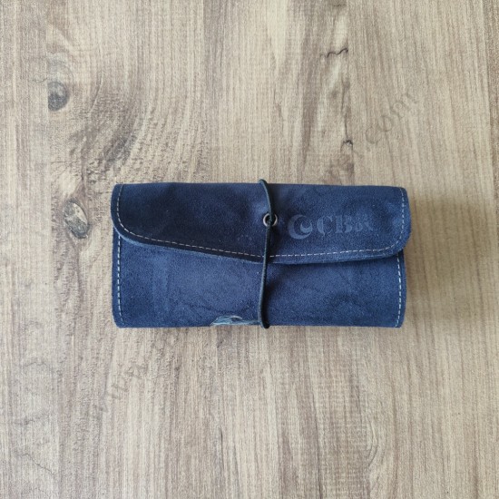 El Yapımı Hakiki Deri Tütün Cüzdanı ve Sarma Kağıdı Bölmeli Özel Baskılı Çok Amaçlı Cüzdan/Kese