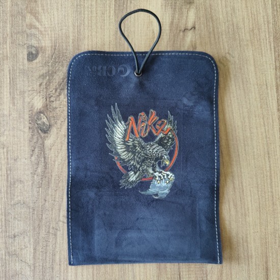 El Yapımı Hakiki Deri Tütün Cüzdanı ve Sarma Kağıdı Bölmeli Özel Baskılı Çok Amaçlı Cüzdan/Kese