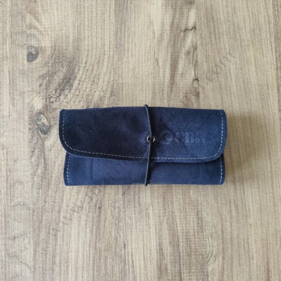 El Yapımı Hakiki Deri Tütün Cüzdanı ve Sarma Kağıdı Bölmeli Özel Baskılı Çok Amaçlı Cüzdan/Kese