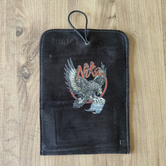 El Yapımı Hakiki Deri Tütün Cüzdanı ve Sarma Kağıdı Bölmeli Özel Baskılı Çok Amaçlı Cüzdan/Kese