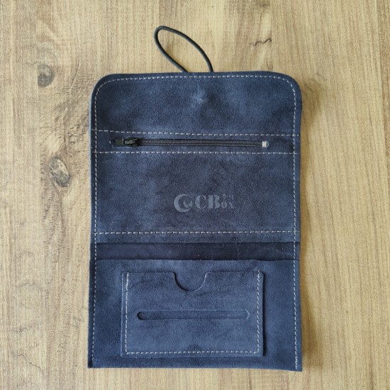 El Yapımı Hakiki Deri Tütün Cüzdanı ve Sarma Kağıdı Bölmeli Özel Baskılı Çok Amaçlı Cüzdan/Kese