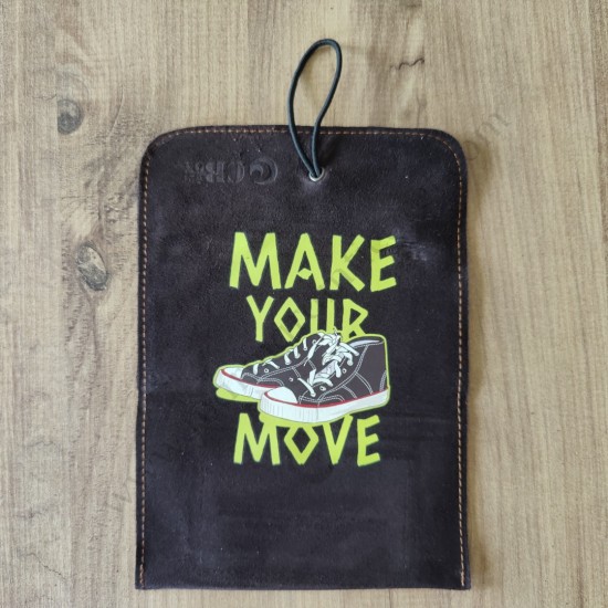 El Yapımı Hakiki Deri Tütün Cüzdanı ve Sarma Kağıdı Bölmeli Özel Baskılı Çok Amaçlı Cüzdan/Kese