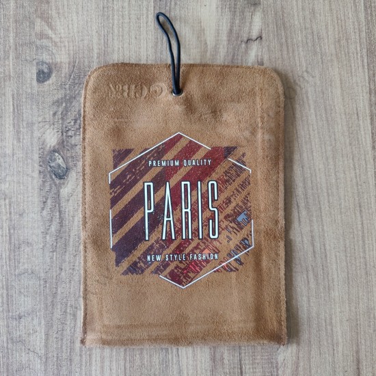 El Yapımı Hakiki Deri Tütün Cüzdanı ve Sarma Kağıdı Bölmeli Özel Baskılı Çok Amaçlı Cüzdan/Kese