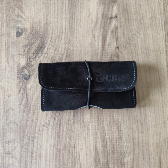 El Yapımı Hakiki Deri Tütün Cüzdanı ve Sarma Kağıdı Bölmeli Özel Baskılı Çok Amaçlı Cüzdan/Kese