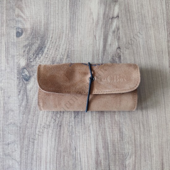 El Yapımı Hakiki Deri Tütün Cüzdanı ve Sarma Kağıdı Bölmeli Özel Baskılı Çok Amaçlı Cüzdan/Kese