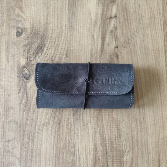 El Yapımı Hakiki Deri Tütün Cüzdanı ve Sarma Kağıdı Bölmeli Özel Baskılı Çok Amaçlı Cüzdan/Kese