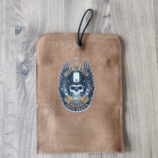 El Yapımı Hakiki Deri Tütün Cüzdanı ve Sarma Kağıdı Bölmeli Özel Baskılı Çok Amaçlı Cüzdan/Kese