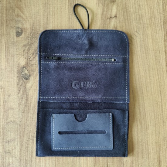 El Yapımı Hakiki Deri Tütün Cüzdanı ve Sarma Kağıdı Bölmeli Özel Baskılı Çok Amaçlı Cüzdan/Kese