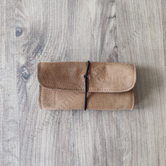 El Yapımı Hakiki Deri Tütün Cüzdanı ve Sarma Kağıdı Bölmeli Özel Baskılı Çok Amaçlı Cüzdan/Kese