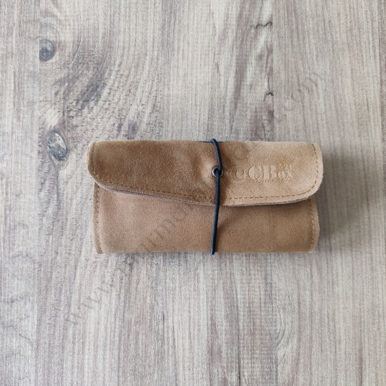 El Yapımı Hakiki Deri Tütün Cüzdanı ve Sarma Kağıdı Bölmeli Özel Baskılı Çok Amaçlı Cüzdan/Kese