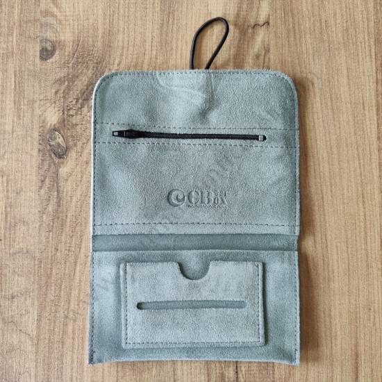 El Yapımı Hakiki Deri Tütün Cüzdanı ve Sarma Kağıdı Bölmeli Özel Baskılı Çok Amaçlı Cüzdan/Kese