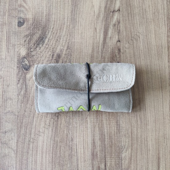 El Yapımı Hakiki Deri Tütün Cüzdanı ve Sarma Kağıdı Bölmeli Özel Baskılı Çok Amaçlı Cüzdan/Kese