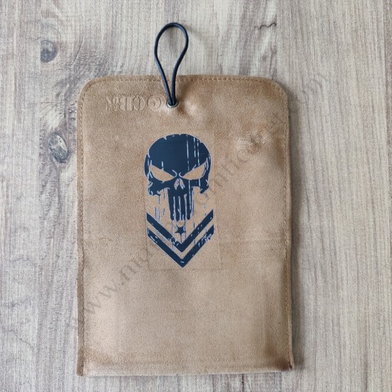 El Yapımı Hakiki Deri Tütün Cüzdanı ve Sarma Kağıdı Bölmeli Özel Baskılı Çok Amaçlı Cüzdan/Kese