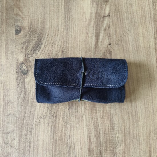 El Yapımı Hakiki Deri Tütün Cüzdanı ve Sarma Kağıdı Bölmeli Özel Baskılı Çok Amaçlı Cüzdan/Kese