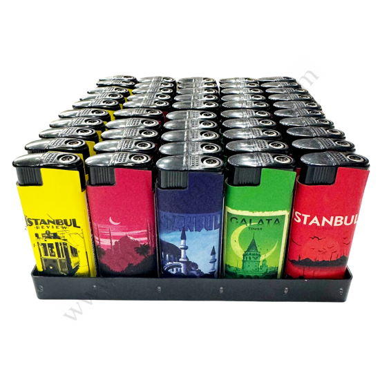 Izgaralı İstanbul Desenli Çakmak