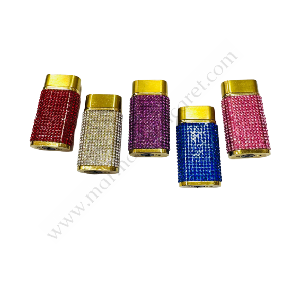 Kapaklı Taş İşlemeli Jet Çakmak