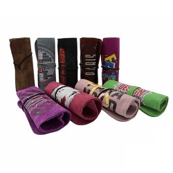 El Yapımı Hakiki Deri Tütün Cüzdanı ve Sarma Kağıdı Bölmeli Özel Baskılı Çok Amaçlı Cüzdan/Kese